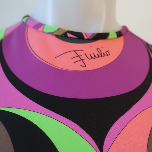 Womens Emilio Pucci Multicolor Print Top XL - Picture 5 of 8